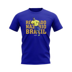 Ronaldo Nazario Brazil Player Tee (Royal Blue)