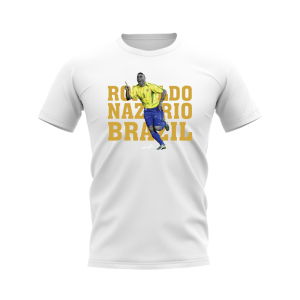 Ronaldo Nazario Brazil Player Tee (White)