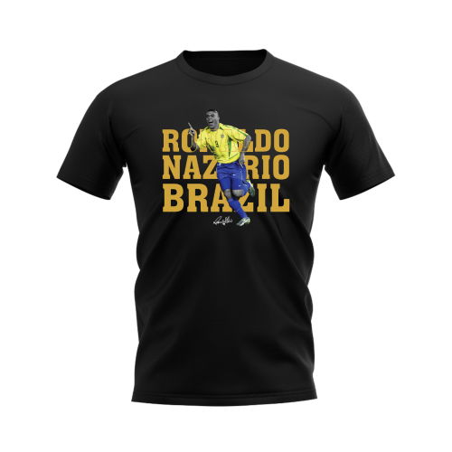 Ronaldo Nazario Brazil Player Tee (Black)