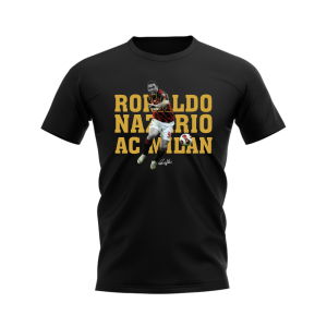 Ronaldo Nazario AC Milan Player Tee (Black)