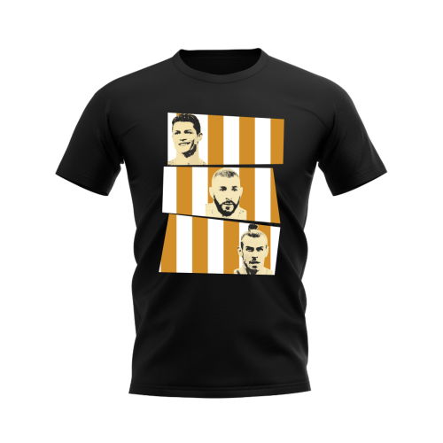 Ronaldo Benzema Bale Real Madrid Trio T-Shirt (Black)