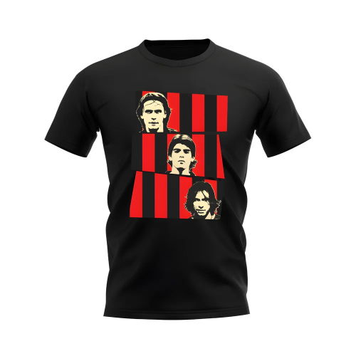 Inzaghi Kaka Pirlo AC Milan Trio T-Shirt (Black)