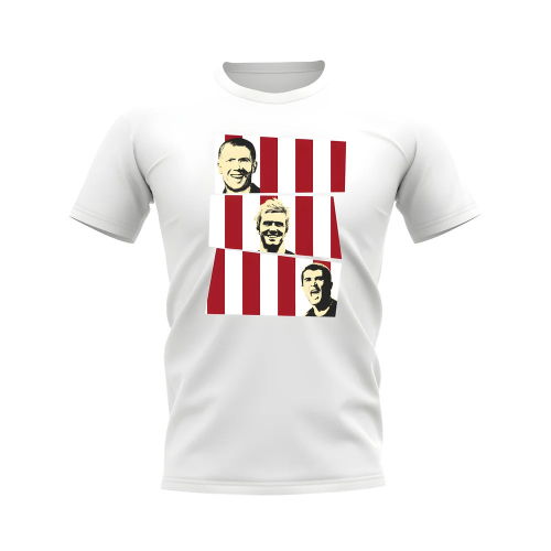 Scholes Beckham Keane Manchester United Trio T-Shirt (White)