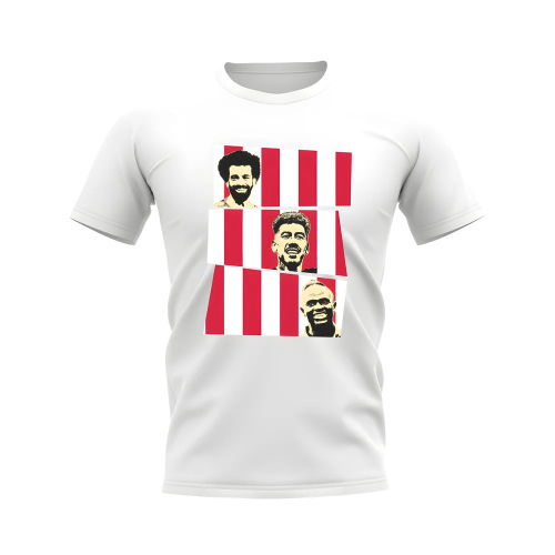 Salah Firmino Mane Liverpool Trio T-Shirt (White)