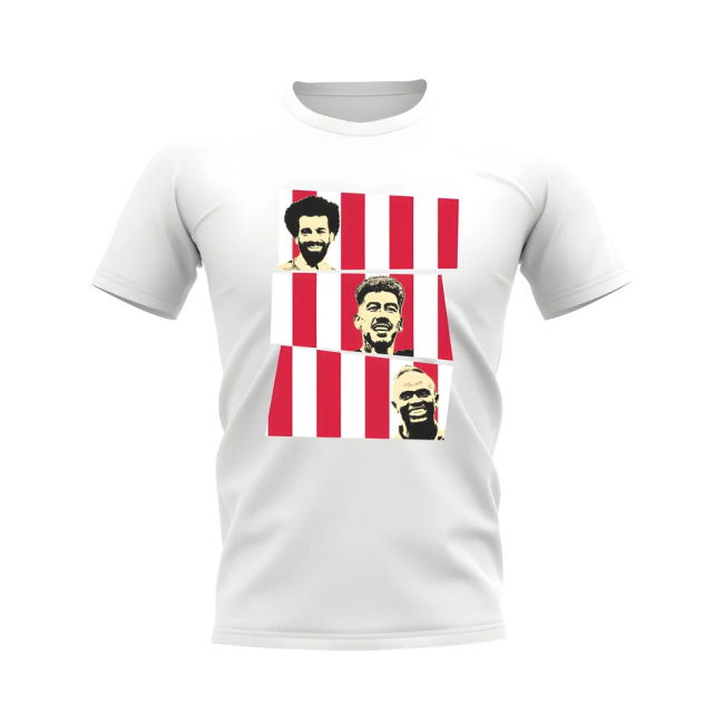Salah Firmino Mane Liverpool Trio T-Shirt (White)