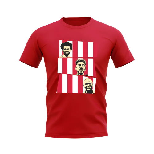 Salah Firmino Mane Liverpool Trio T-Shirt (Red)
