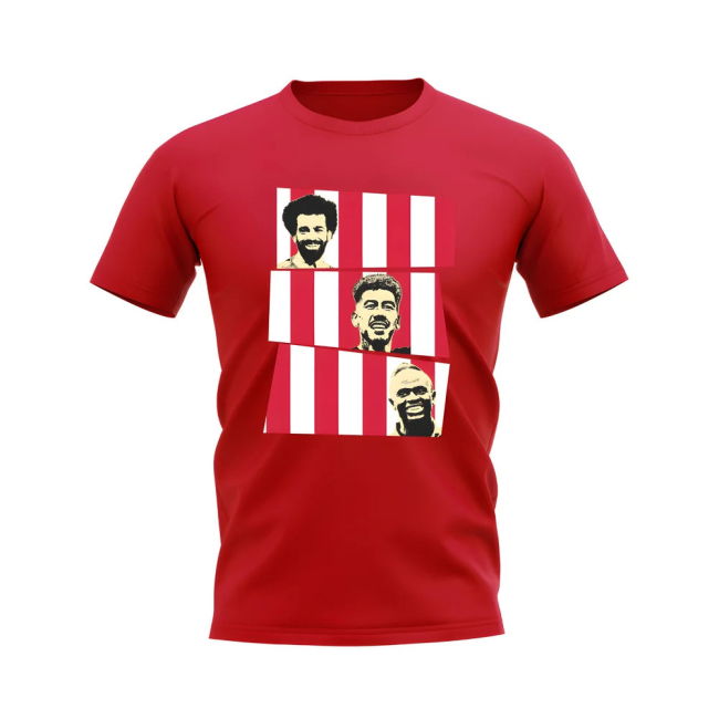 Salah Firmino Mane Liverpool Trio T-Shirt (Red)