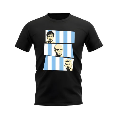 Silva Kompany Aguero Manchester City Trio T-Shirt (Black)