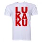 Romelu Lukaku Man Utd T-Shirt (White/Red) - Kids