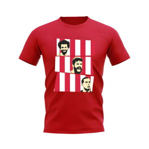 Salah Alisson van Dijk Liverpool Trio T-Shirt (Red)