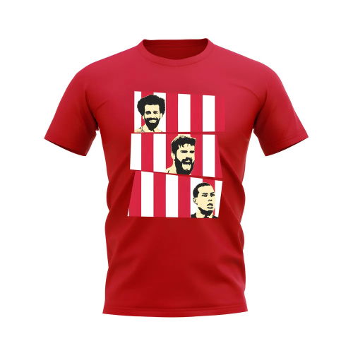 Salah Alisson van Dijk Liverpool Trio T-Shirt (Red)