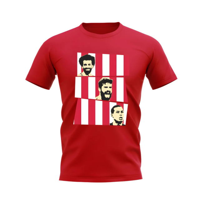 Salah Alisson van Dijk Liverpool Trio T-Shirt (Red)
