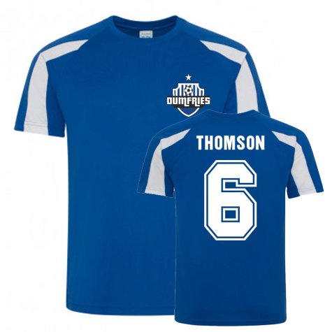 Jim Thomson Queen Of The South Sports Training Jersey (Blue)