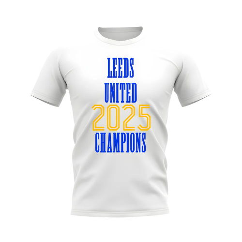 Leeds United 2025 Champions T-Shirt (White)