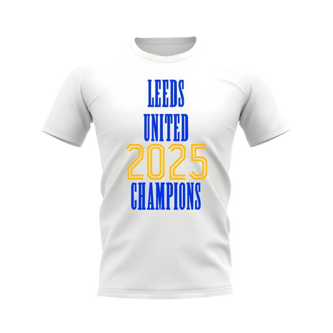 Leeds United 2025 Champions T-Shirt (White)