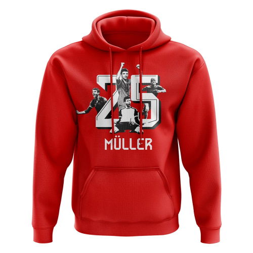 Thomas Muller 25 Bayern Munich Hoody (Red)