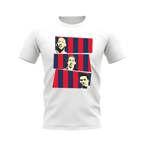 Anelka Ronaldinho Okocha PSG T-Shirt (White)