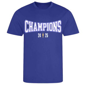 Leeds United 2024-25 Champions T-Shirt (Blue)