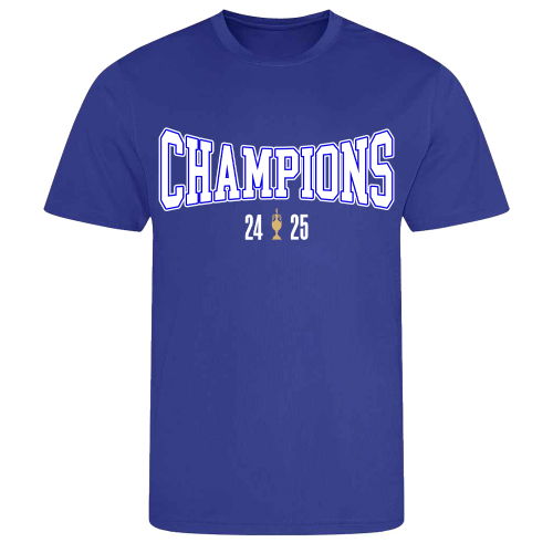 Leeds United 2024-25 Champions T-Shirt (Blue)