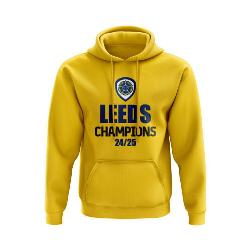 Leeds United Champions 24-25 Hoody (Yellow)