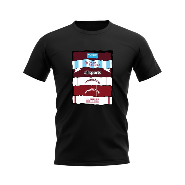 Hearts Shirt Sponsor History T-shirt (Black)