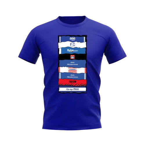 Birmingham Sponsor History T-shirt (Royal Blue)
