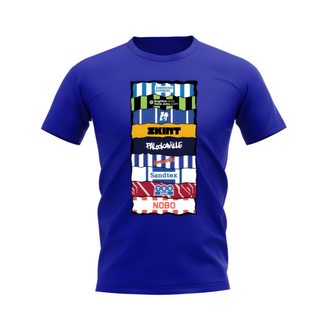 Brighton Sponsor History T-shirt (Royal Blue)