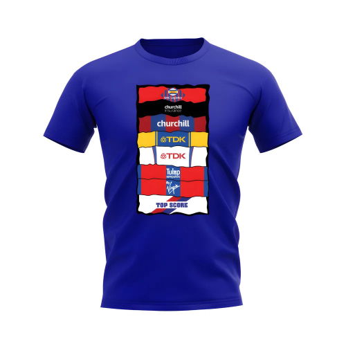 Crystal Palace Sponsor History T-shirt (Royal Blue)