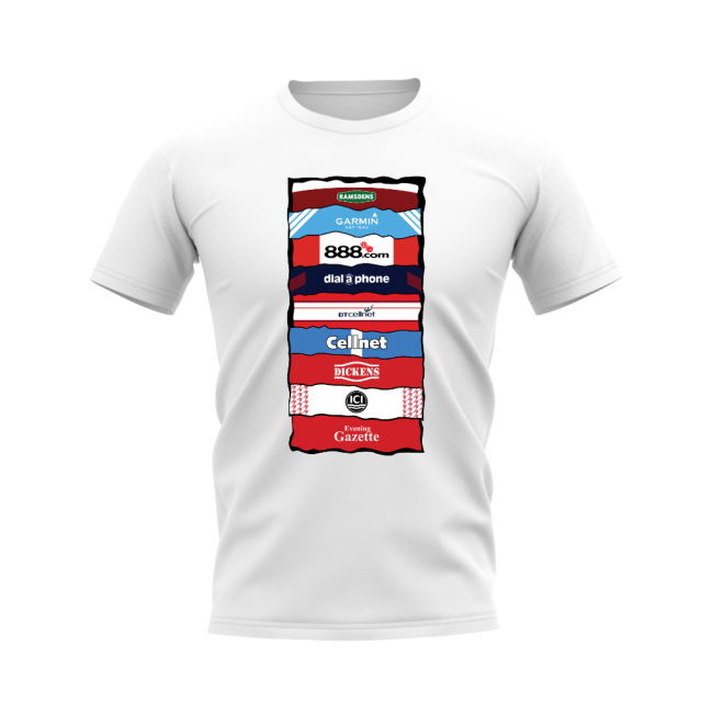 Middlesbrough Sponsor History T-shirt (White)