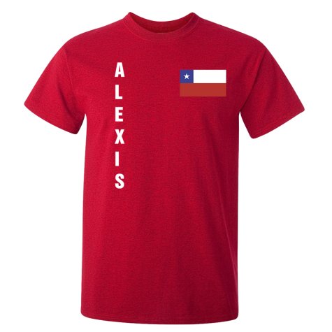 Alexis Sanchez Chile Flag T-Shirt (Red)