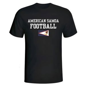 American Samoa Football T-Shirt - Black