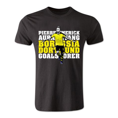 Pierre Emerick Aubameyang Dortmund Goalscorer T-Shirt (Black) - Kids