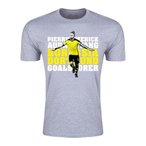 Pierre Emerick Aubameyang Dortmund Goalscorer T-Shirt (Grey) - Kids