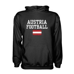 Austria Football Hoodie - Black