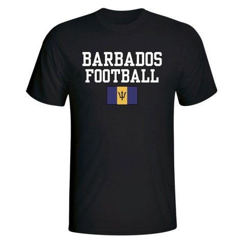 Barbados Football T-Shirt - Black
