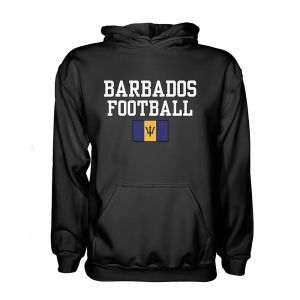 Barbados Football Hoodie - Black
