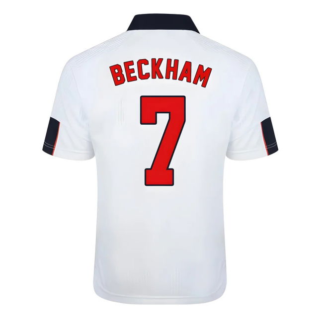 Score Draw England World Cup 1998 Home Shirt (Beckham 7)