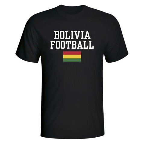 Bolivia Football T-Shirt - Black