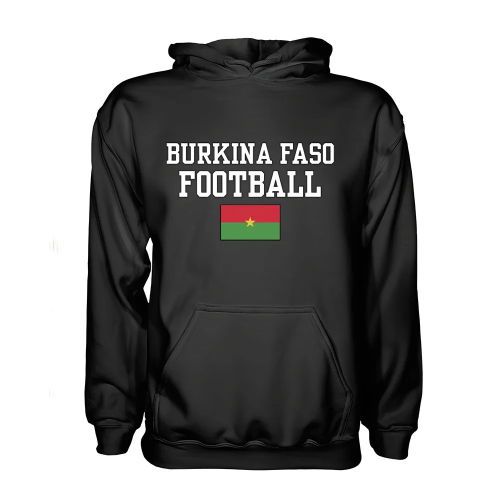 Burkina Faso Football Hoodie - Black