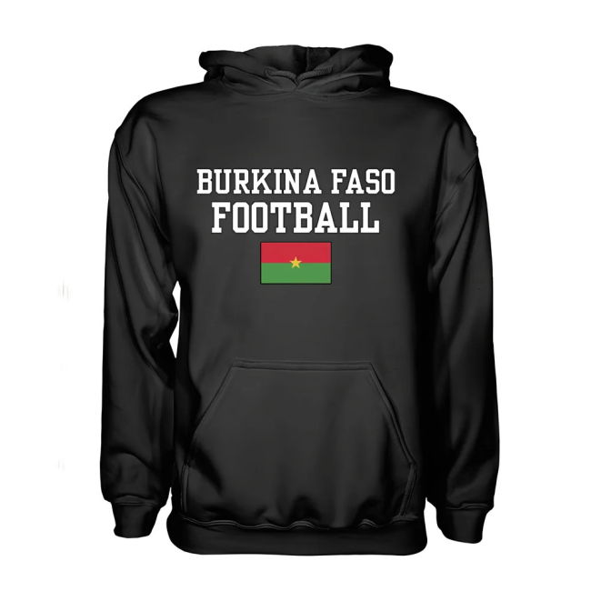 Burkina Faso Football Hoodie - Black