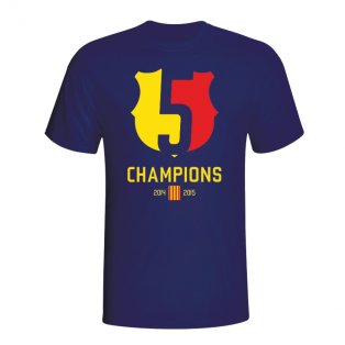 Barcelona 2015 Champions T-Shirt (Navy)