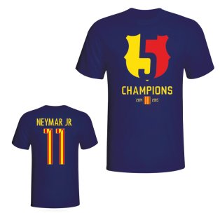 Barcelona 2015 Neymar Champions Tee (Navy)