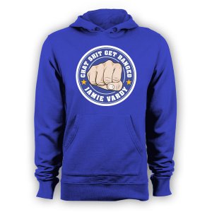 Leicester City Jamie Vardy Chat Get Banged Logo Hoody (Blue)