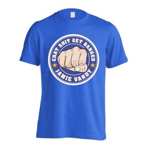 Leicester Vardy Chat Get Banged Logo T-Shirt (Blue) - Kids