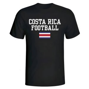Costa Rica Football T-Shirt - Black