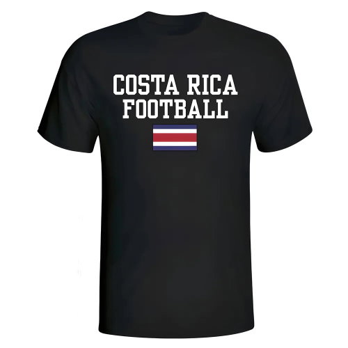 Costa Rica Football T-Shirt - Black