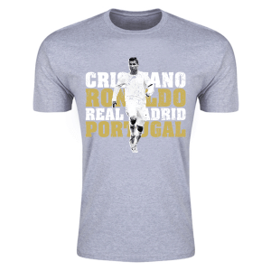 Cristiano Ronaldo Real Madrid T-Shirt (Grey)
