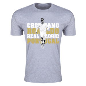Cristiano Ronaldo Real Madrid T-Shirt (Grey)