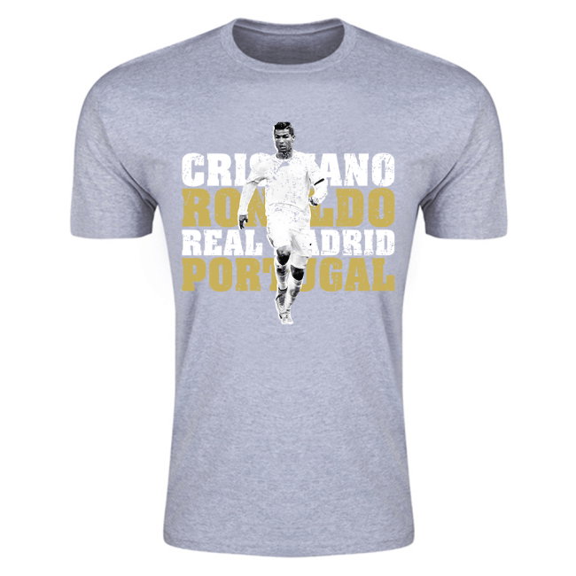 Cristiano Ronaldo Real Madrid T-Shirt (Grey)