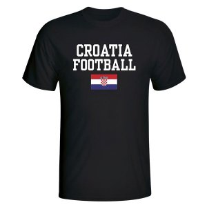 Croatia Football T-Shirt - Black